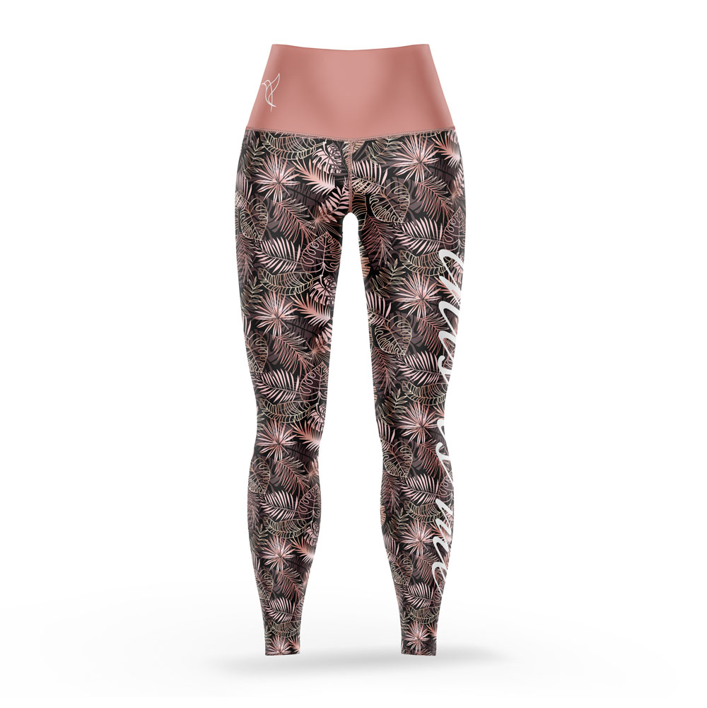 Rose Gold Tropical Leggings – This Is Me